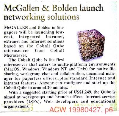 McGallen & Bolden developed human resource intranet apps on UNIX appliances